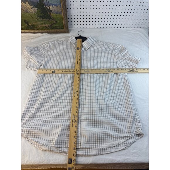 Old Navy XL Button Down Shirt Checkered Short Sleeve Casual Cotton Streetwear - Picture 8 of 8